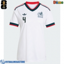 Fotballdrakt Dame Mexico Edson Alvarez #4 Bortedrakt VM 2026 Kortermet